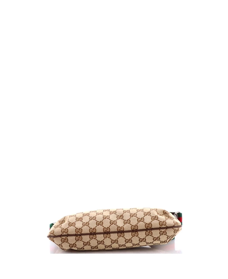 Pre-Owned Gucci Small Web Strap Messenger Bag Gg Canvas