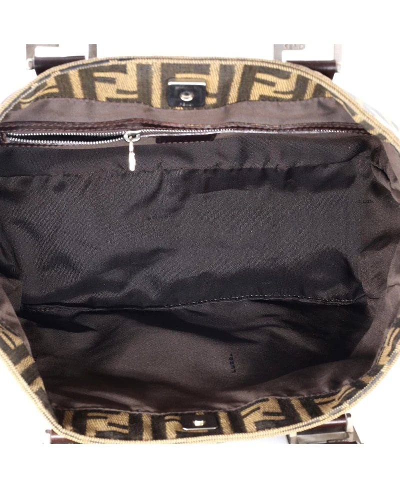 Pre-Owned Fendi Small Vintage Ff Handle Tote Zucca Canvas