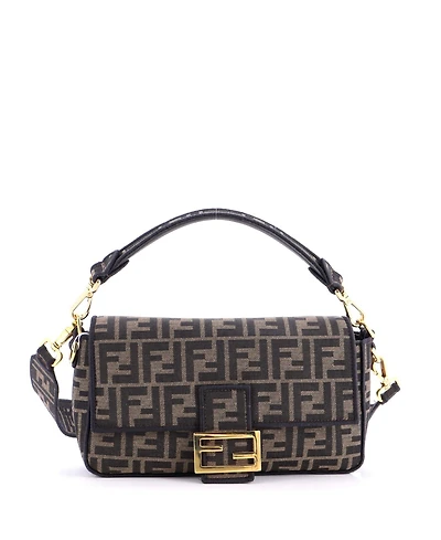 Pre-Owned Fendi Medium Baguette Nm Bag Zucca Canvas