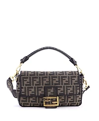 Pre-Owned Fendi Medium Baguette Nm Bag Zucca Canvas