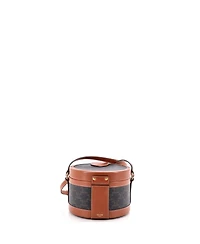 Pre-Owned Celine Medium Tambour Bag Triomphe Coated Canvas