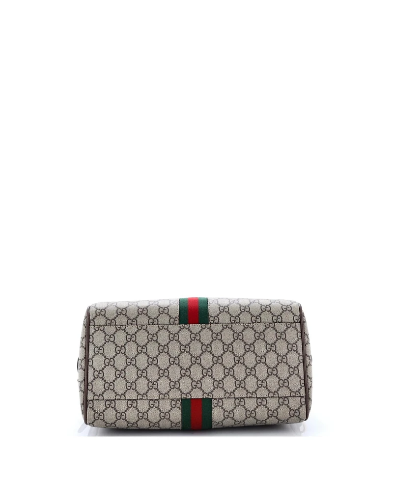 Pre-Owned Gucci Medium Ophidia Convertible Boston Bag Gg Coated Canvas
