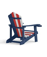 Sugift Weather Resistant Hips Outdoor Adirondack Chair with Rotatable Cup Holder