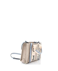 Pre-Owned Chloe Small Woody Convertible Tote Canvas with Leather