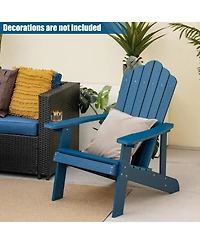 Sugift 2 Piece Adirondack Chair Set with Adult and Kids Outdoor Chairs