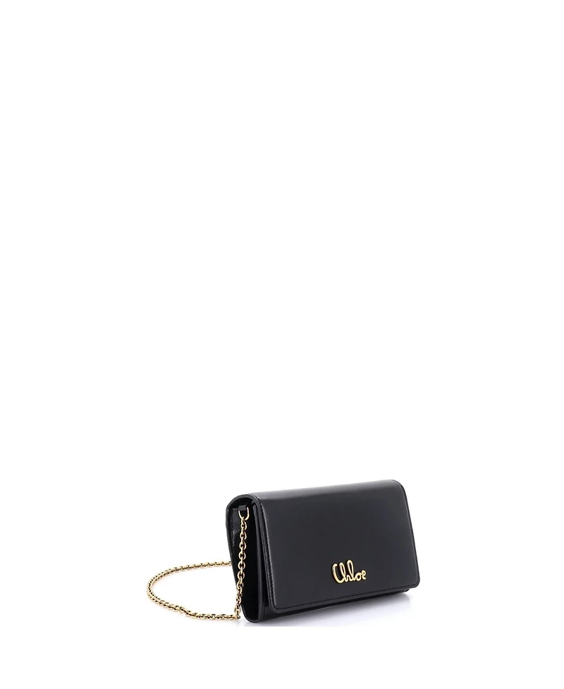 Pre-Owned Chloe Iconic Flap Wallet on Chain Leather