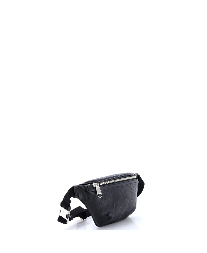 Pre-Owned Gucci Small Belt Bag Gg Embossed Perforated Leather