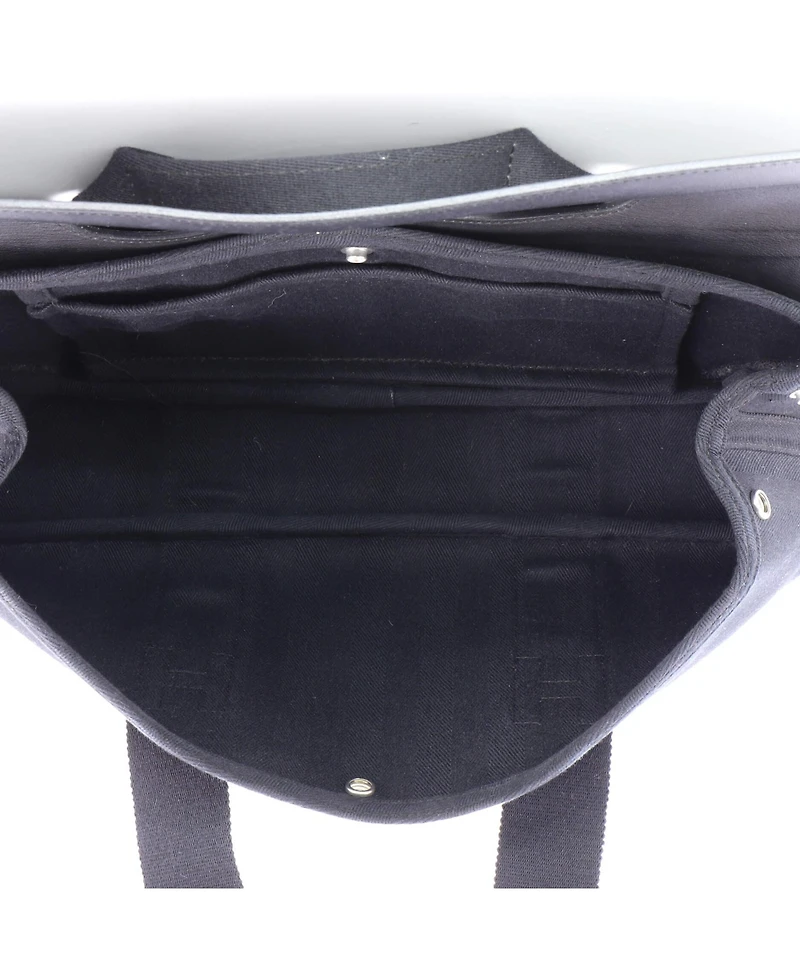 Pre-Owned HERMES Pm Valparaiso East West Bag Toile and Leather