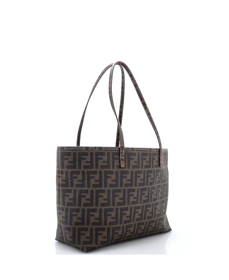 Pre-Owned Fendi Medium Roll Tote Zucca Coated Canvas