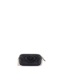 Pre-Owned Gucci Mini Gg Marmont Chain Crossbody Bag Matelasse Leather