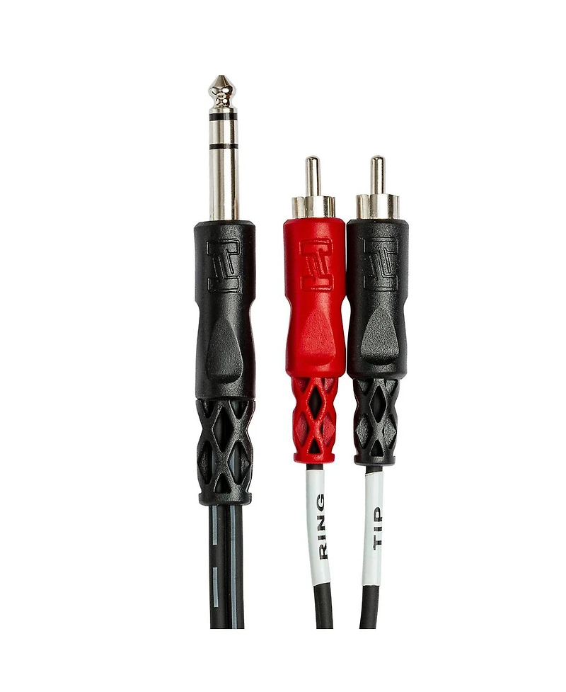 Hosa Technology 2x 6.6' (2 Meters) Stereo 1/4" Male to Two Rca Male Y-Cable