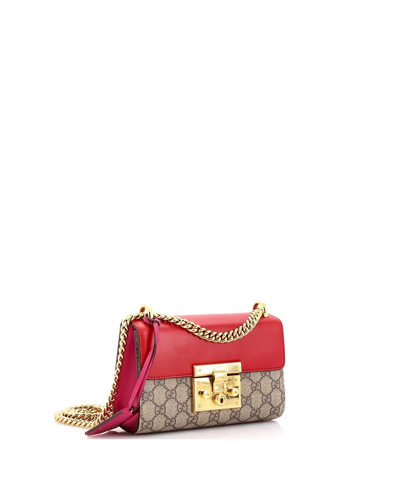 Pre-Owned Gucci Small Padlock Shoulder Bag Gg Coated Canvas and Leather