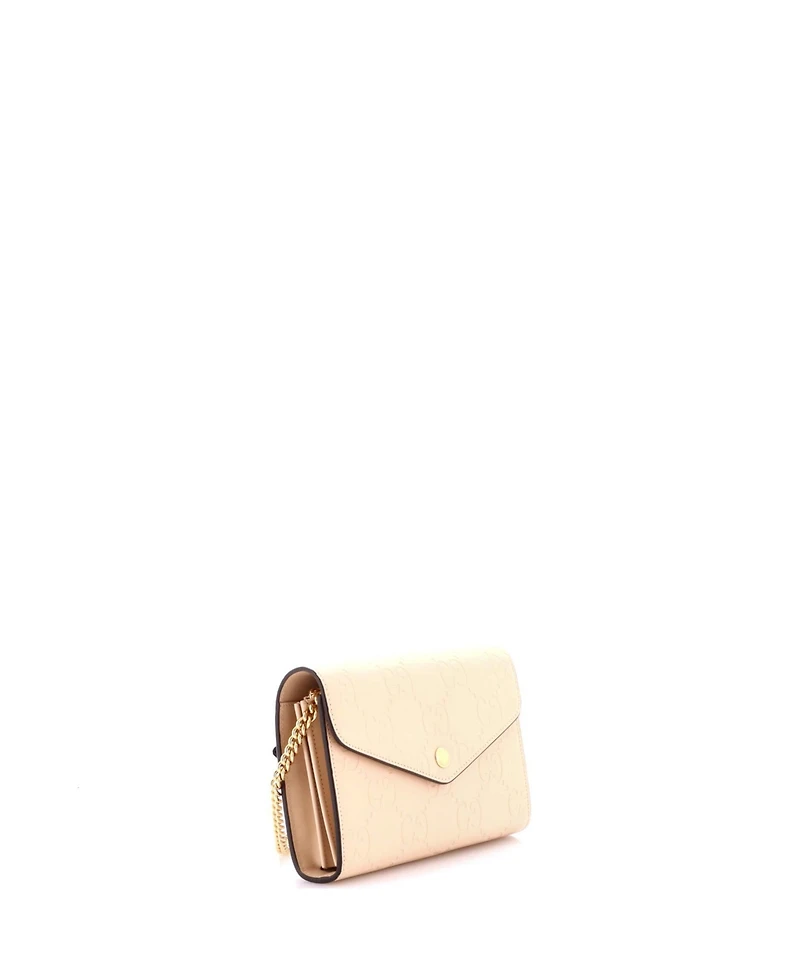 Pre-Owned Gucci Envelope Wallet on Chain Guccissima Leather