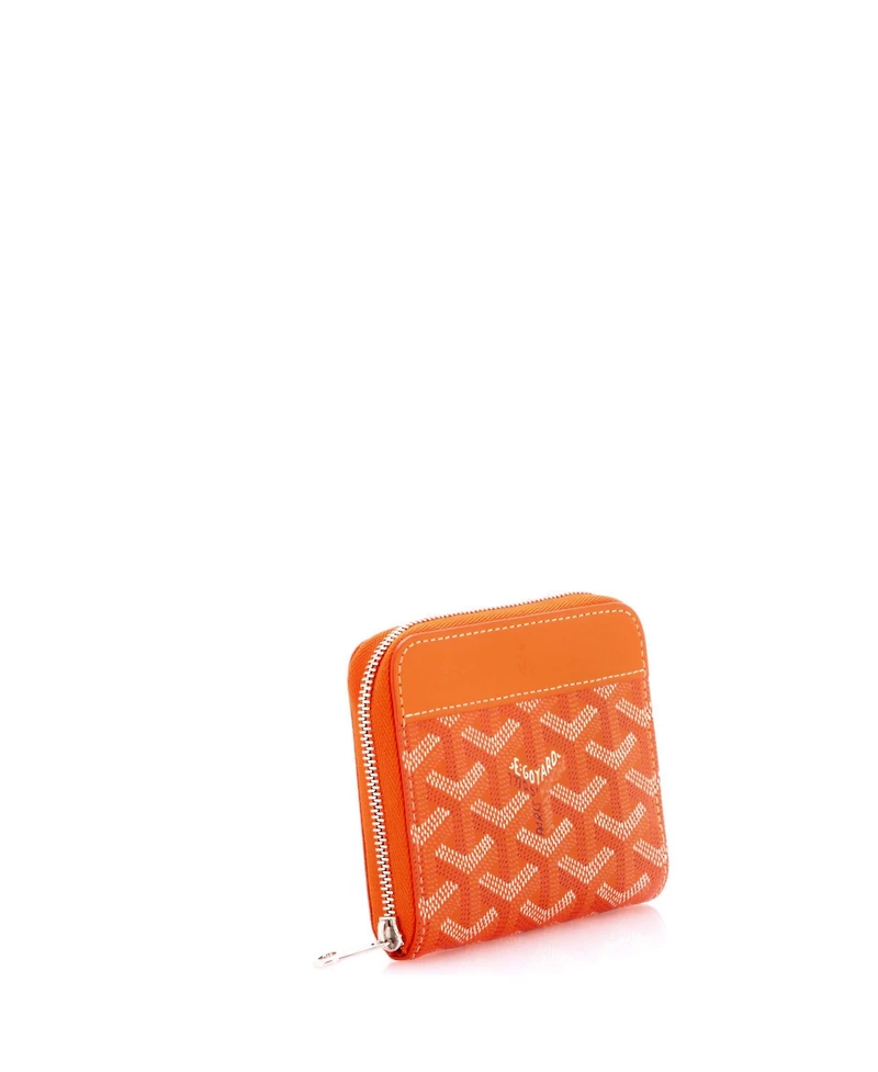 Pre-Owned Goyard Pm Matignon Zip Wallet Coated Canvas with Leather
