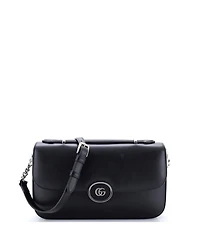 Pre-Owned Gucci Small Petite Gg Flap Shoulder Bag Leather