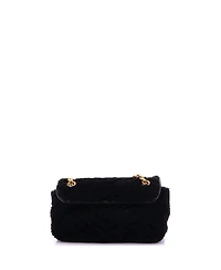 Pre-Owned Gucci Small Gg Marmont Flap Bag Matelasse Shearling