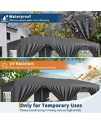 gaomon 10x20 Feet Heavy-Duty Pop Up Canopy Tent with 6 Removable Sidewalls Adjustable Commercial Outdoor Tent for Parties Weddings and Events