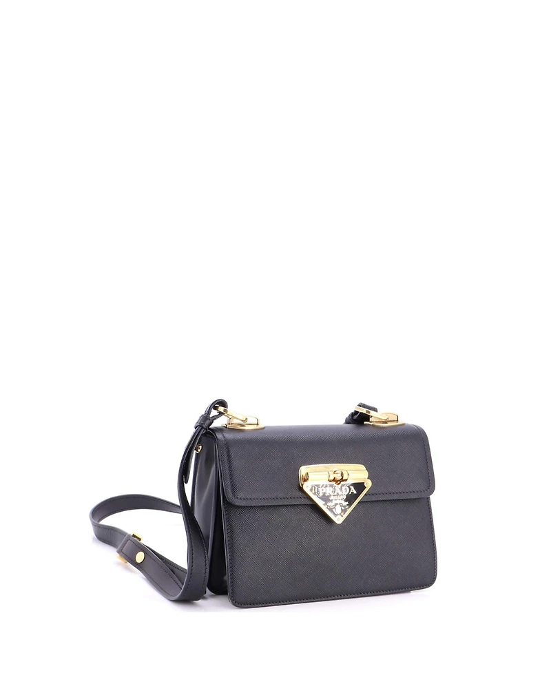Pre-Owned Prada Small Flip Lock Shoulder Bag Saffiano Leather