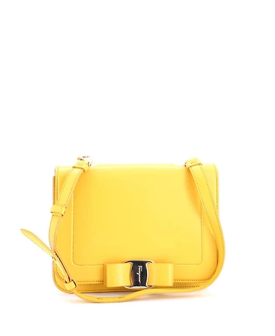 Pre-Owned Salvatore Ferragamo Small Vara Bow Crossbody Bag Leather