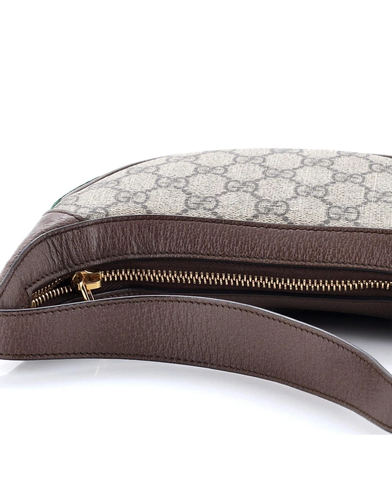 Pre-Owned Gucci Mini Ophidia Half Moon Bag Gg Coated Canvas