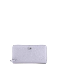 Pre-Owned Gucci Gg Marmont Bamboo Zip Around Wallet Leather