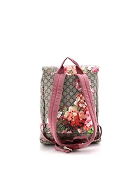 Pre-Owned Gucci Medium Buckle Backpack Blooms Print Gg Coated Canvas