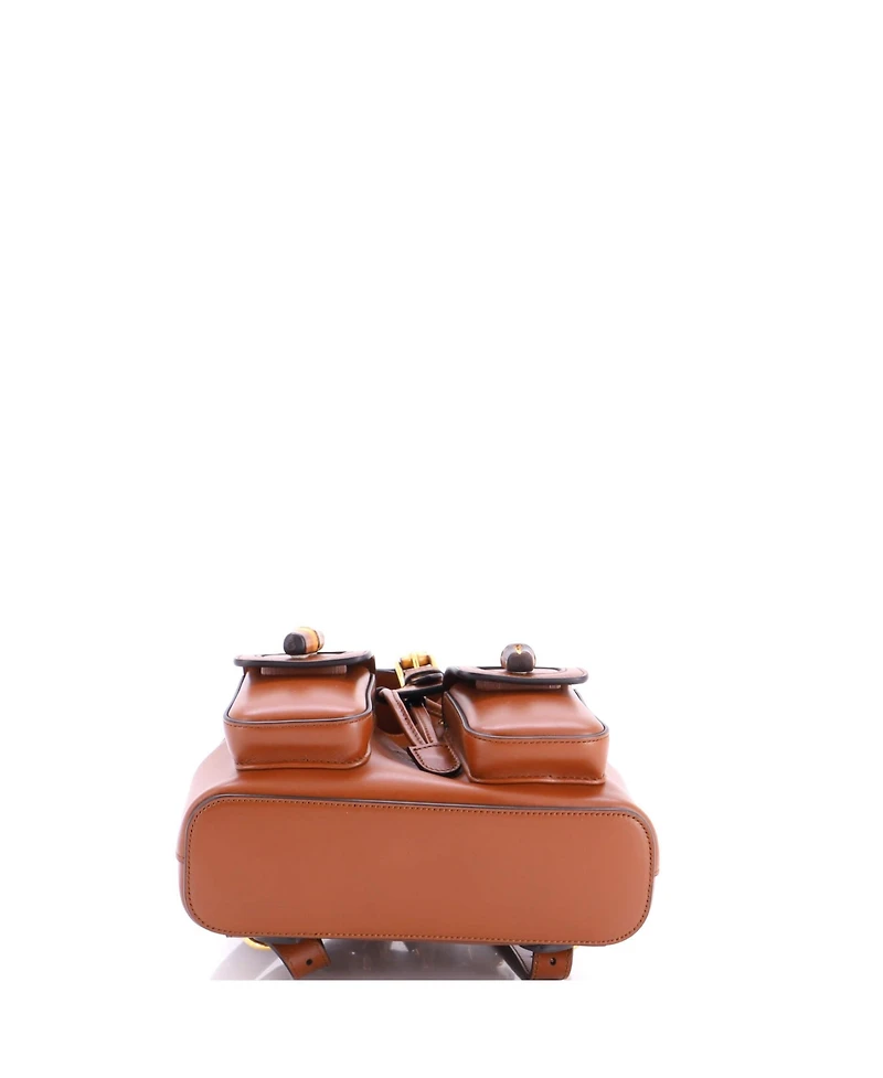 Pre-Owned Gucci Small Bamboo Backpack Leather