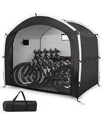 Sugift Outdoor Bike Storage Shed Tent with PU4000MM Waterproof Oxford Fabric for 5 Bikes