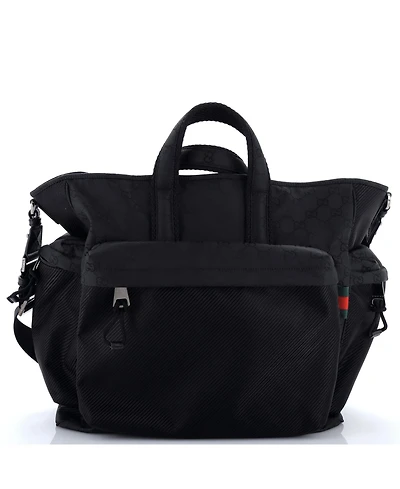 Pre-Owned Gucci Large Nexus Convertible Tote Gg Nylon