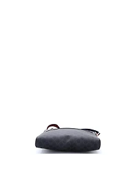 Pre-Owned Gucci Medium Web Strap Front Zip Messenger Bag Gg Coated Canvas