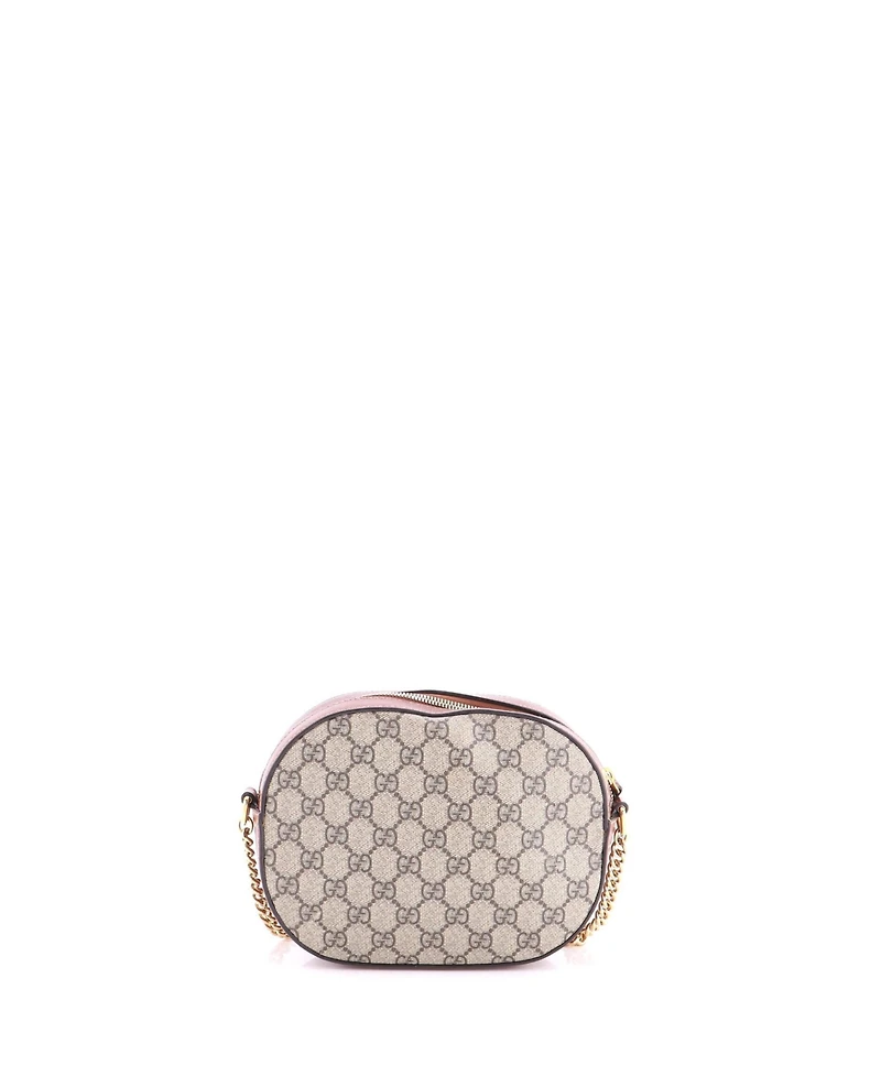Pre-Owned Gucci Mini Chain Crossbody Bag Gg Coated Canvas and Leather