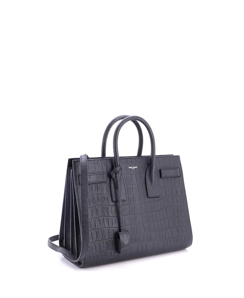 Pre-Owned Saint Laurent Small Sac de Jour Nm Bag Embossed Leather