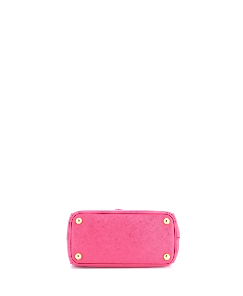 Pre-Owned Prada Mini Galleria Double Zip Tote Saffiano Leather