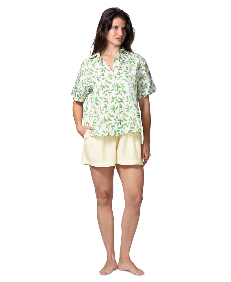 Hue Women's Cotton Voile Short-Sleeve Pajama Top