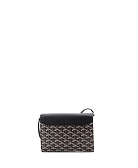 Pre-Owned Goyard Chypre Wallet on Strap Coated Canvas with Leather