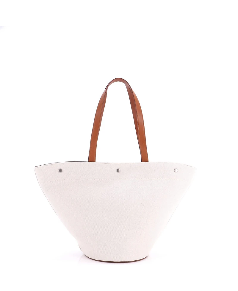 Pre-Owned Saint Laurent Rive Gauche Trapezoid Tote Canvas