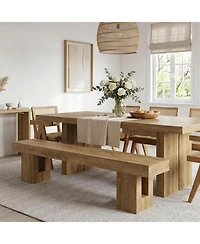 Tribesigns Entryway Bench, 83-Inch Shoe Bench with Sturdy Base, Modern Rustic Decorative Seat