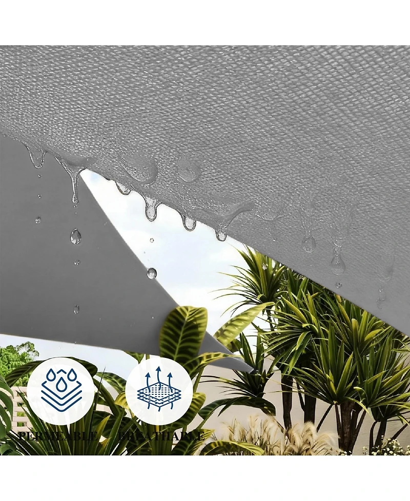 gaomon 16'X16'X16' Triangle Sun Shade Sail Shade Cloth, Sunshade for Patio, Backyard, Deck, Garden, Sand