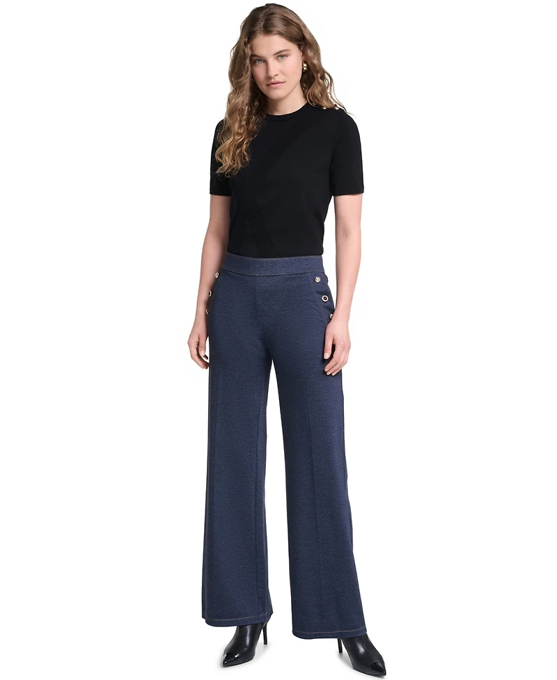 Karl Lagerfeld Paris Women's Knit Sailor Pants