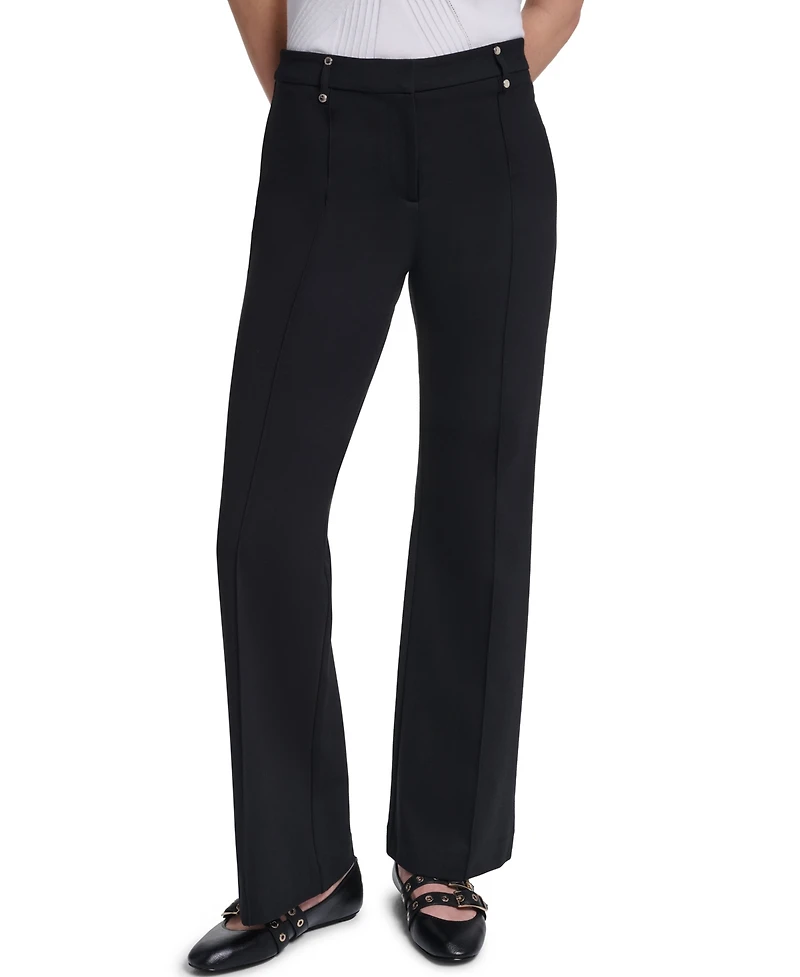 Karl Lagerfeld Paris Women's Ponte Mid-Rise Pants