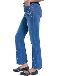 Karl Lagerfeld Paris Women's Mid-Rise Charm Detail Pants