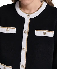 Karl Lagerfeld Paris Women's Four-Pocket Cardigan