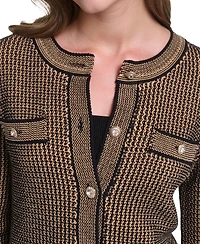 Karl Lagerfeld Paris Women's Crewneck Cardigan