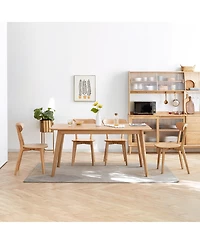 sumyeg Solid Oak Dining Chair with Fas Grade Wood Frame for Dining Room and Living Room