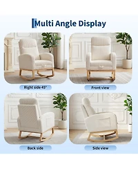 gaomon Recliner Armchair, Rocking Chair Nursery Chairs with Foot Rest for Living Room,Bedroom