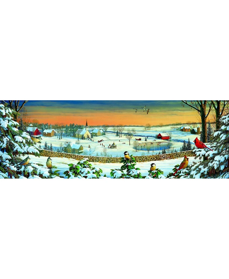 SunsOut Winter Panorama 500 piece Jigsaw Puzzle for Adults Christmas