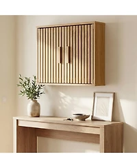 Costway Bathroom Wall Cabinet, Wall Mounted Medicine Cabinet , Adjustable Shelves