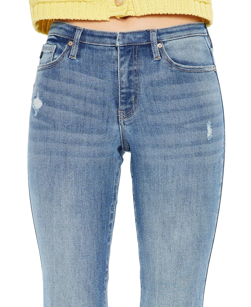 KanCan Women's Jennie Mid Rise Wide-Leg Jeans