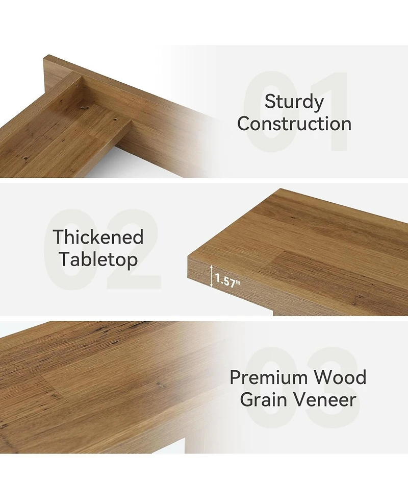 Tribesigns Modern Console Table, Narrow Entryway Table with Wood Grain, Minimalist Sofa Table