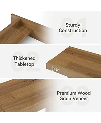 Tribesigns Modern Console Table, Narrow Entryway Table with Wood Grain, Minimalist Sofa Table